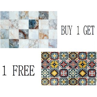                       Winner Multicolour Print Table Placemats - Set Of 12 Table Mats- Plastic Kitchen Linen(Buy 1 Get 1 Free)-1                                              