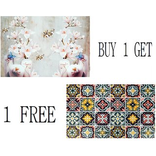 Winner Multicolour Print Table Placemats - Set Of 12 Table Mats- Plastic Kitchen Linen(Buy 1 Get 1 Free)-2