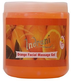 Indrani Orange Facial Massage Gel For Women Maintains Softness Of Skin 500 Gm