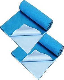 BABY KING WORLD WATERPROOF BABY DRY SHEET(MEDIUM SIZE 100 CMS X 70 CMS) BLUE COLOR