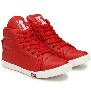 Zsyto Men s Stylish Casual Red Sneaker Shoes