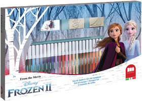 Multiprint Set of Stamps and 36 Colouring Pens Kit - Frozen 2 - Made in Italy