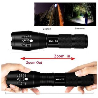 5W LED Flashlight Emergency Torch 5 Modes(18650 Lithium-ion Battery included)