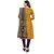 Fab Kudi Women's Yellow Banarasi Silk Woven Printed Dress material (Unstitched)