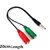 2 in 1 Pin Headphone Splitter Cable (20 cm, Black) Data cable  Pure Copper Cable