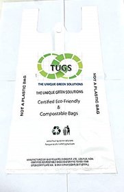 TUGS Compostable  Biodegradable Carry Bags 13x16
