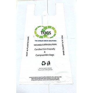                       TUGS Compostable  Biodegradable Carry Bags 13x16                                              