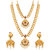 Sukkhi Ethnic Pearl Gold Plated Floral Peacock Long Haram Necklace Set for Women