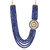 Sukkhi Dazzling Gold Plated Blue Pearl Long Haram Necklace Set for Women