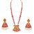 Sukkhi Ethnic Pearl Gold Plated Goddess Temple Jewellery Long Haram Necklace Set for Women