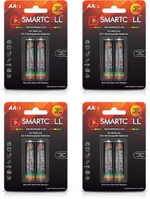 Smartcell AA Ni-MH Rechargeable Batteries 2500mAH Pack of 8
