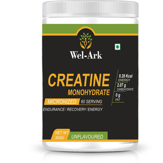 Wel-Ark Creatine Monohydrate Micronized Powder 300 Gram. (Unflavoured)