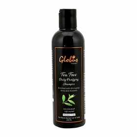 Globus Naturals Tea Tree Daily Purifying Shampoo For Dandruff Prone Hair, Itchy Oily Scalp 250ML