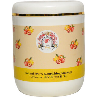                       Indrani Fruity Nourishing Massage Cream With Vitamin E Oil For Women Makes Skin Smooth And Glowing 1KG                                              