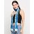Get Wrapped Blue Tie-Dye Scarf with Tassels for Women