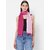 Get Wrapped Pink Ombre Scarf in Dobby Border with Tassels for Women