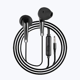 Zebronics Zeb-Calyx, Wired Earphone Comes with 10mm Drivers, 3.5mm connectivity, in-line Microphone  1.2 Meter Strong  Long Lasting Cable(Black)