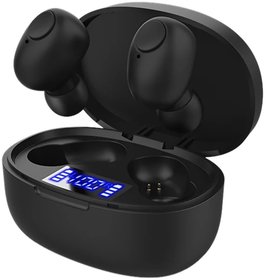 RGMS Premium TWST12 LED Display Bluetooth Headset (Black, True Wireless)
