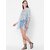 Get Wrapped Net Fabric Kimono with Mirror Lace Borders for Women