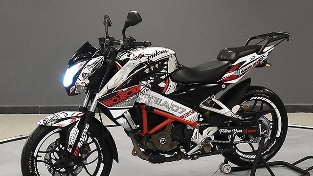 Buy Bajaj Pulsar NS 160 200 Project 46 White Full Body Wrap Decal