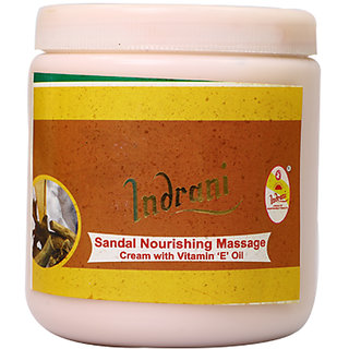 Indrani Sandal Nourishing Massage Cream With Vitamin E Oil For Women Makes The Skin Soft And Nourishe 5 Kg