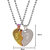 M Men Style Valentine Gift Trendy Broken Heart Couple Couple Locket 1 Pair Multicolor Stainless Steel Pendant