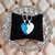 M Men Style Valentine Gift Trendy Love You  Broken Heart Couple Couple Locket 1 Pair Blue Silver Stainless Steel Pendant