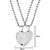 M Men Style Valentine Gift Trendy Love You  Broken Heart Couple Couple Locket 1 Pair Silver Stainless Steel Pendant