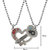 M Men Style Valentine Gift I Love You Heart And Key Couple Locket 1 Pair For His And Her  Silver Red Metal Pendant