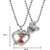 M Men Style Valentine Gift Love You Heart And Key  Couple Couple Locket 1 Pair For His And Her Silver Metal Pendant