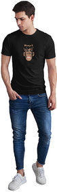 Men 100 Cotton Smile bhaiya ji Printed Regular Fit Round Neck Half Sleeve Mustard T-shirt