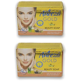                       Aneeza Gold Beauty Soap 90g (Pack Of 2, 90g Each)                                              