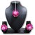 Vrinda Floral Jewellery Pink Tikka Earing