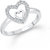 Vighnaharta Silver Royal Heart Designer Ring Rose Ring