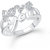 Vighnaharta Valentine message Love  (CZ) Rhodium Plated  Ring Rose Ring