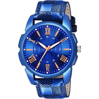                       HRV Men's Round Dial Blue Strap Analog Watch                                              