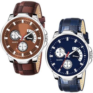                       HRV Men's Round Dial Multi Strap Analog Watch                                              