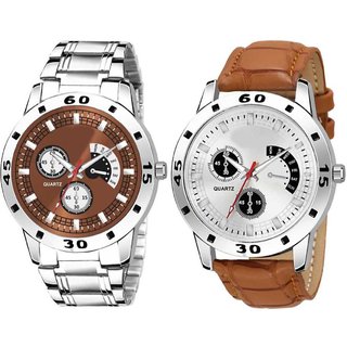                       HRV Men's Round Dial Multi Strap Analog Watch                                              