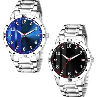                       HRV Men's Round Dial Silver Strap Analog Watch                                              