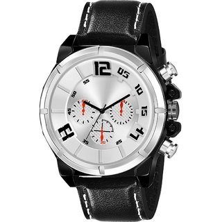 HRV Men's Round Dial Black Strap Analog Watch HRV Men's Round Dial Black Strap Analog Watch