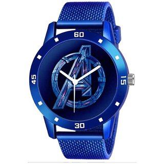                       HRV Men's Round Dial Blue Strap Analog Watch                                              