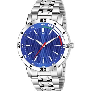                       HRV Men's Round Dial Silver Strap Analog Watch                                              