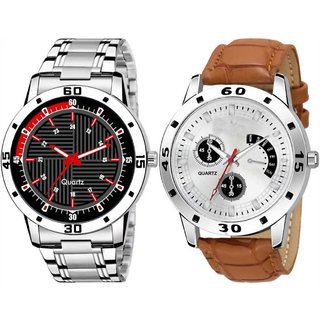                       HRV Men's Round Dial Silver Strap Analog Watch                                              
