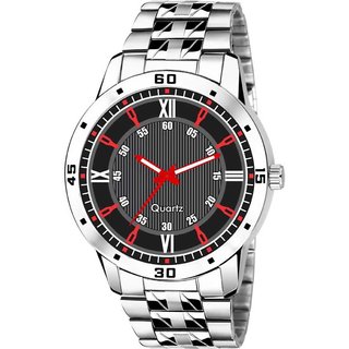                       HRV Men's Round Dial Silver Strap Analog Watch                                              