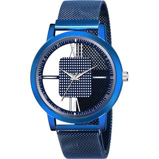                       HRV Men's Round Dial Blue Strap Analog Watch                                              