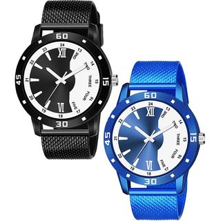                       HRV Men's Round Dial Multi Strap Analog Watch                                              