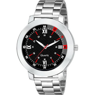                       HRV Men's Round Dial Silver Strap Analog Watch                                              