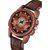 HRV Men's Round Dial Brown Strap Analog Watch