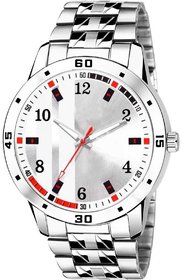 HRV Men's Round Dial Silver Strap Analog Watch