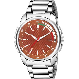                       HRV Men's Round Dial Silver Strap Analog Watch                                              
